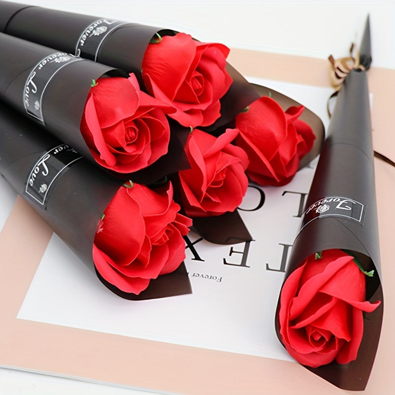 Realistic artificial rose bouquet for special occasions and home decor, ideal gift for Valentine's Day, Mother's Day, and birthdays.