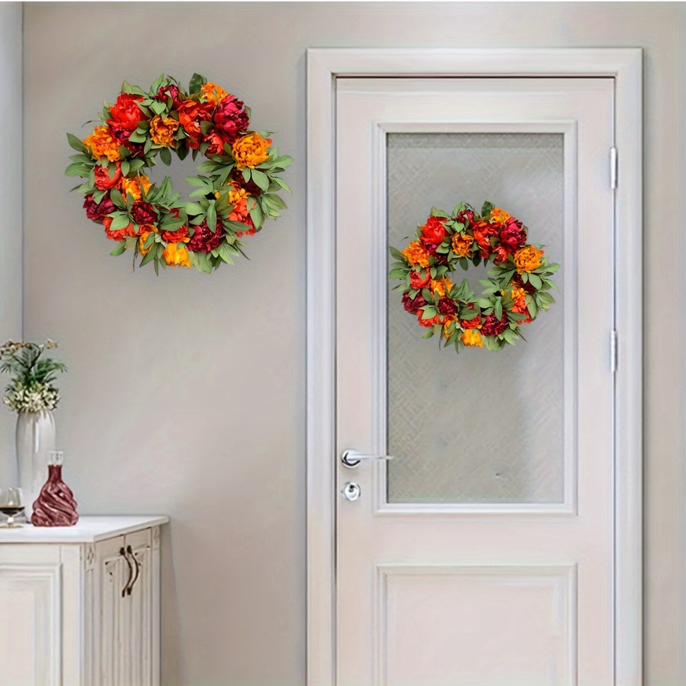 Add a touch of elegance to your winter decor with our Elegant Floral & Greenery Window Sticker. Featuring vibrant red, orange, and yellow flowers with pine accents, this self-adhesive PVC sticker is 7mil thick and perfect for holiday decorations and