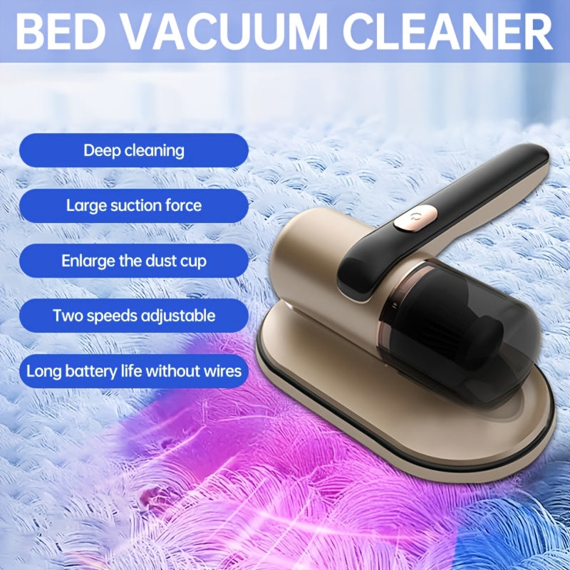 Powerful Cordless Handheld Vacuum Cleaner with 1pc - USB Rechargeable and 4000mAh Lithium Battery for Bed, Sofa, Pillow, Carpet, and Pet Hair Removal - Perfect for Living Room, Bedroom, Clothes, Floor, and Pet Supplies