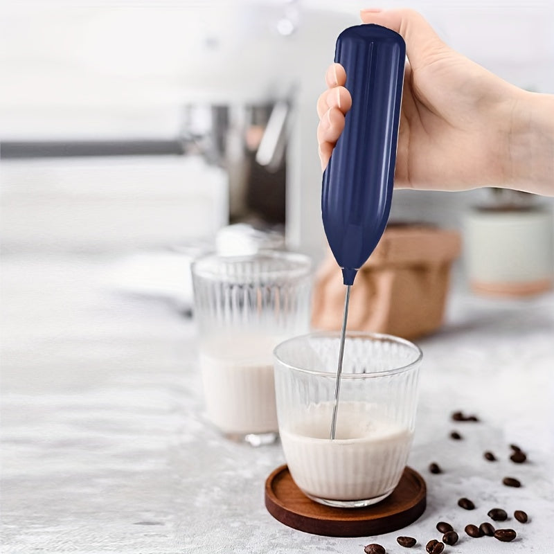 Lalayuan Handheld Electric Milk Frother is made of stainless steel and battery-operated. Perfect for creating foam for coffee, latte, cappuccino, and chocolate. Note: Batteries not included.