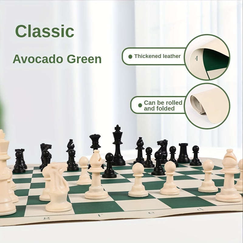 International Chess Set for Adults: Plastic Chess Pieces for Championship Game