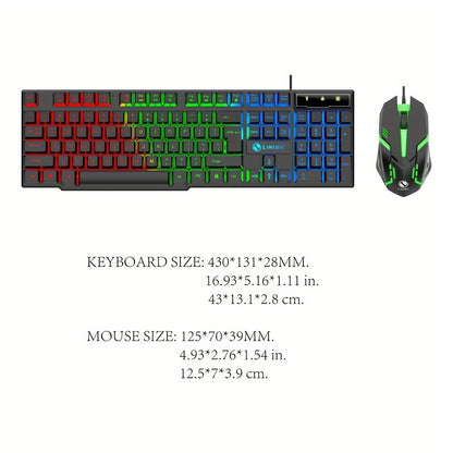 LED Luminous Gaming Keyboard & Mouse Set with 104 Keys