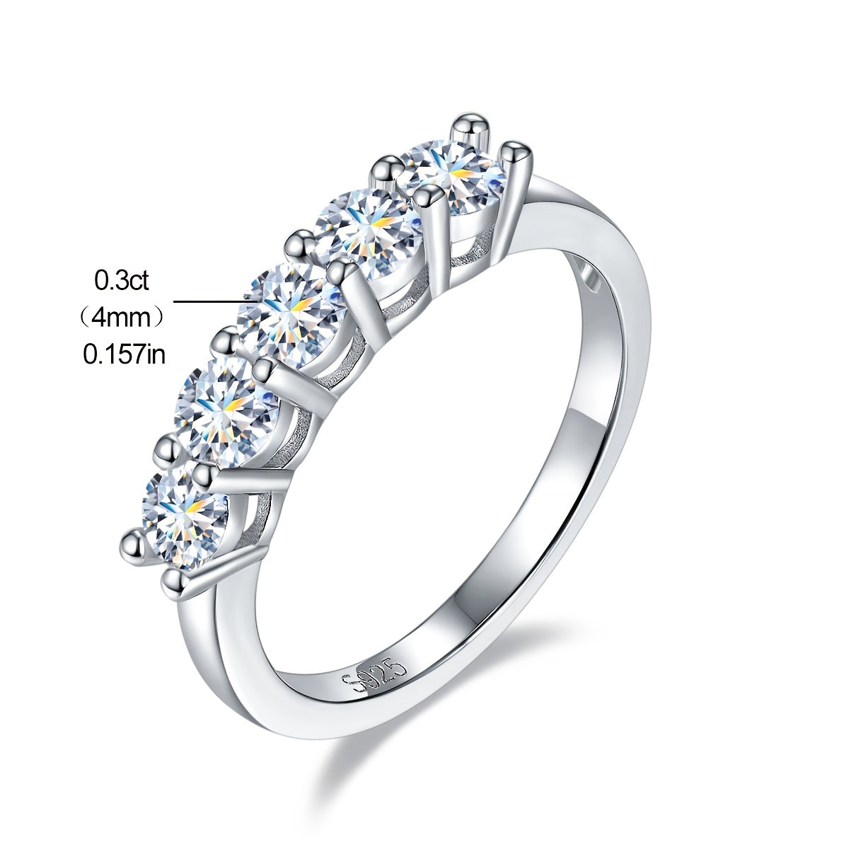 1.5 Carat Sparkle Moissanite Eternity Ring - Perfect for Engagement, Wedding, Anniversary, or Valentine's Day! Made with Hypoallergenic s925 Sterling Silver - A Luxury Gift for Her