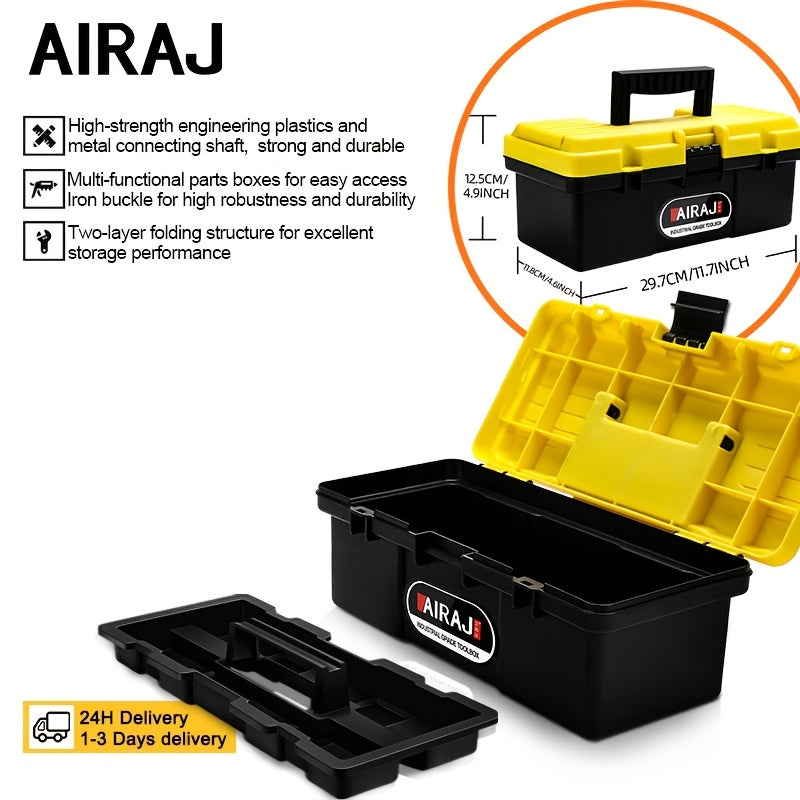 AIRAJ 1pc Multifunctional Mini Tool Box with Handle, Organizer Storage Box, Lightweight & Durable for Craft and Household Use