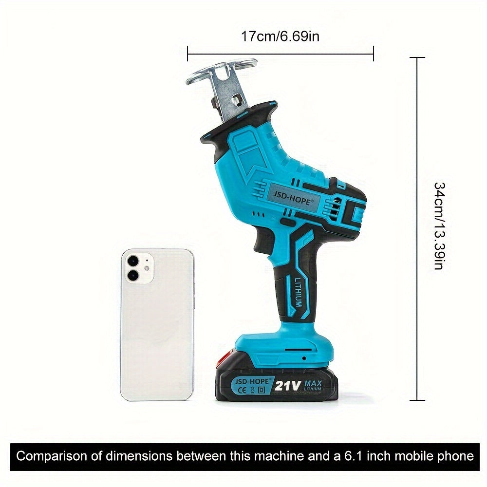 JSD-HOPE Rechargeable Electric Reciprocating Saw with Lithium Battery and European Plug.