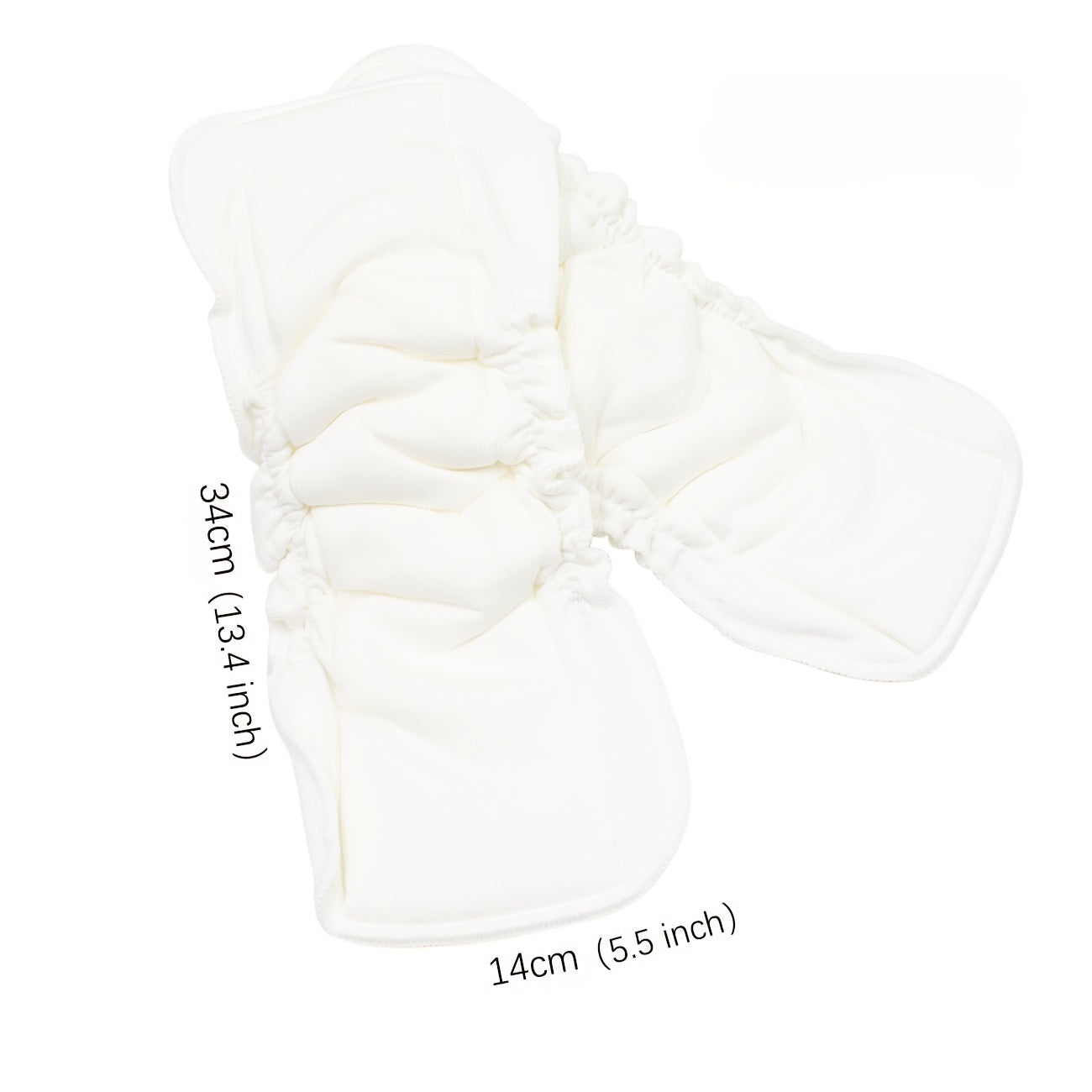 Two pieces of Mumsbest bamboo fiber fabric diaper inserts for baby, reusable liners for nappies.