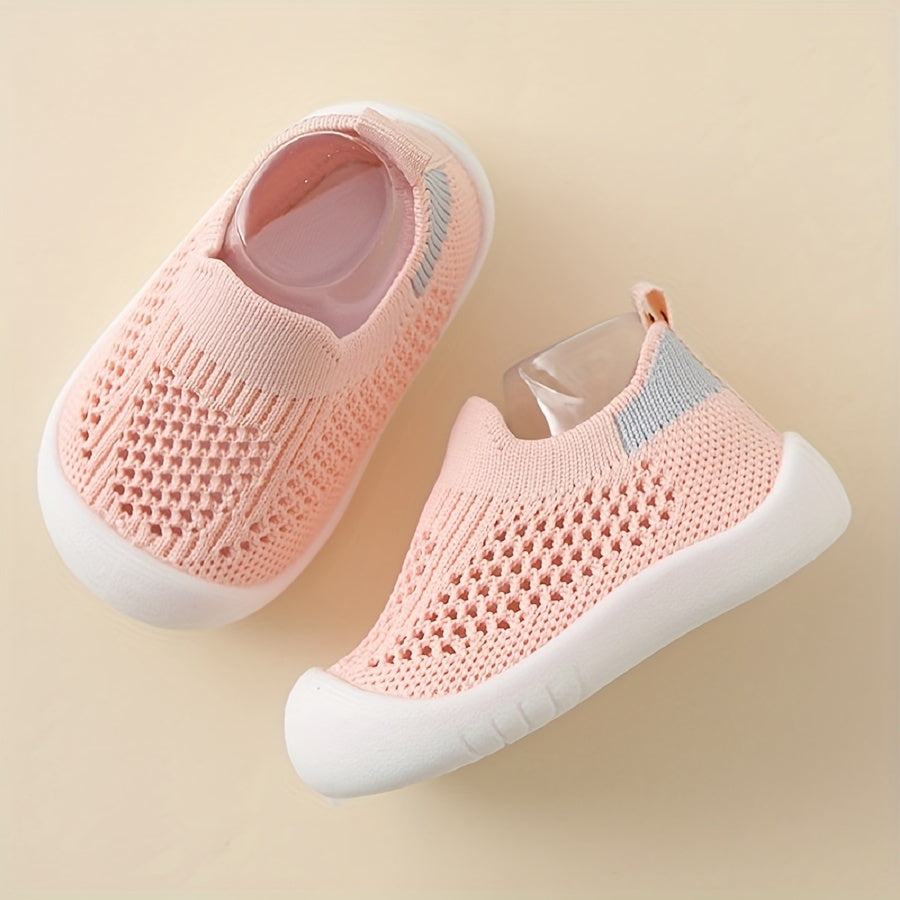 Breathable, lightweight slip-on low top shoes for baby girls perfect for all seasons.