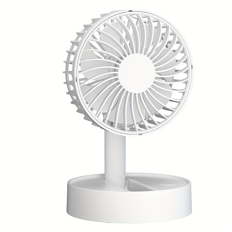 Stay cool this summer with the 1pc Kasydoff Portable Fan. This quiet and mini USB fan is perfect for use at home or in the office. Its foldable design and handle make it easy to store and transport. Enjoy a refreshing breeze wherever you go with this