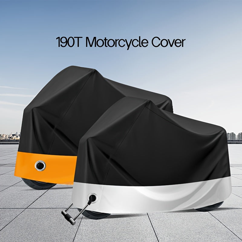 190T Polyester Taffeta Motorcycle Cover with Sun Protection, Sand Resistance, and Dust Shielding, Suitable for Motorcycles and Bicycles.