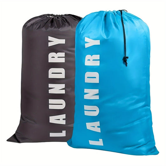 Large Waterproof Drawstring Laundry Bag that can hold 1 piece of clothing, Foldable Design for easy storage, Durable and Tear-resistant material, Dustproof Clothes Storage Bag, Washing machine-safe, Ideal for Dormitories and Home Storage Needs.