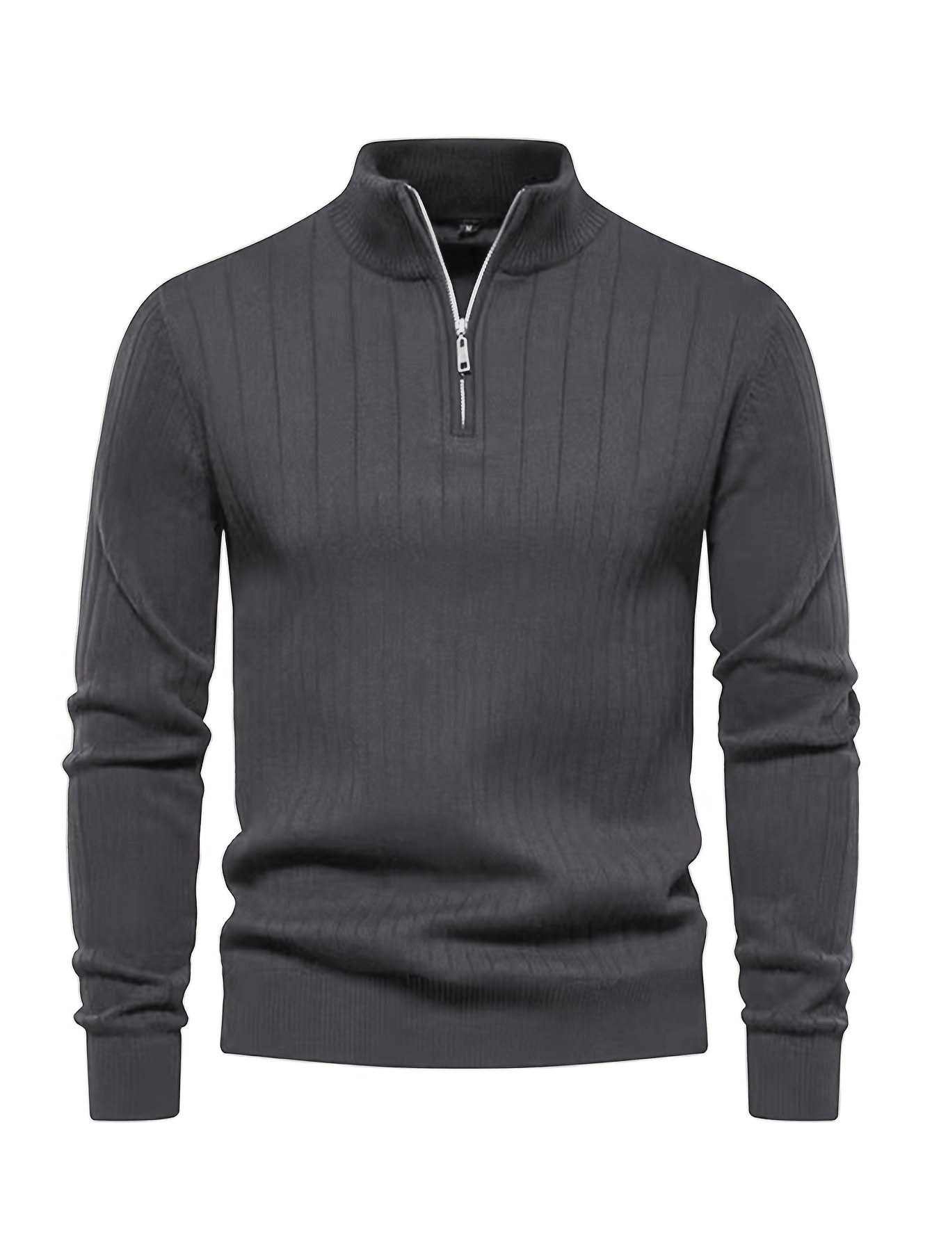 Men's Cross-Border Zip-Up Knitted Sweater