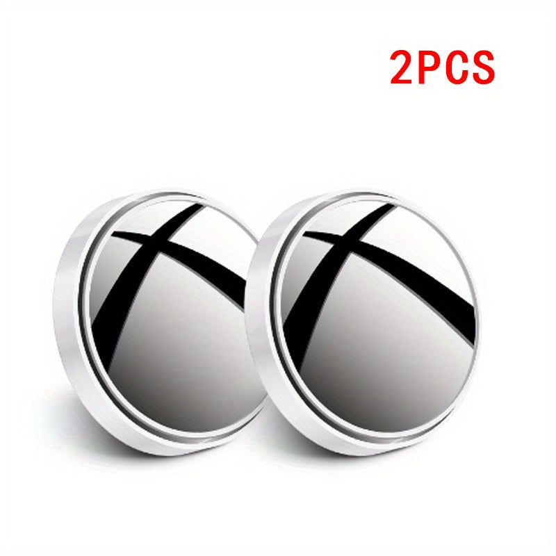 2pcs Car Rearview Mirror High-definition Round Mirror with 360-degree Adjustable Blind Spot Mirror, Increase Car Safety