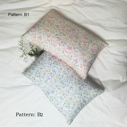 Single Double-Sided Cool Floral Print Pillowcase with Zipper, Easy to Clean in Machine, Durable Bed Pillow Cover made from Polyester, Lightweight 110g Fabric, Vibrant Digital Print, Water Washed for added softness, Perfect Home Kitchen Bedding Accessory