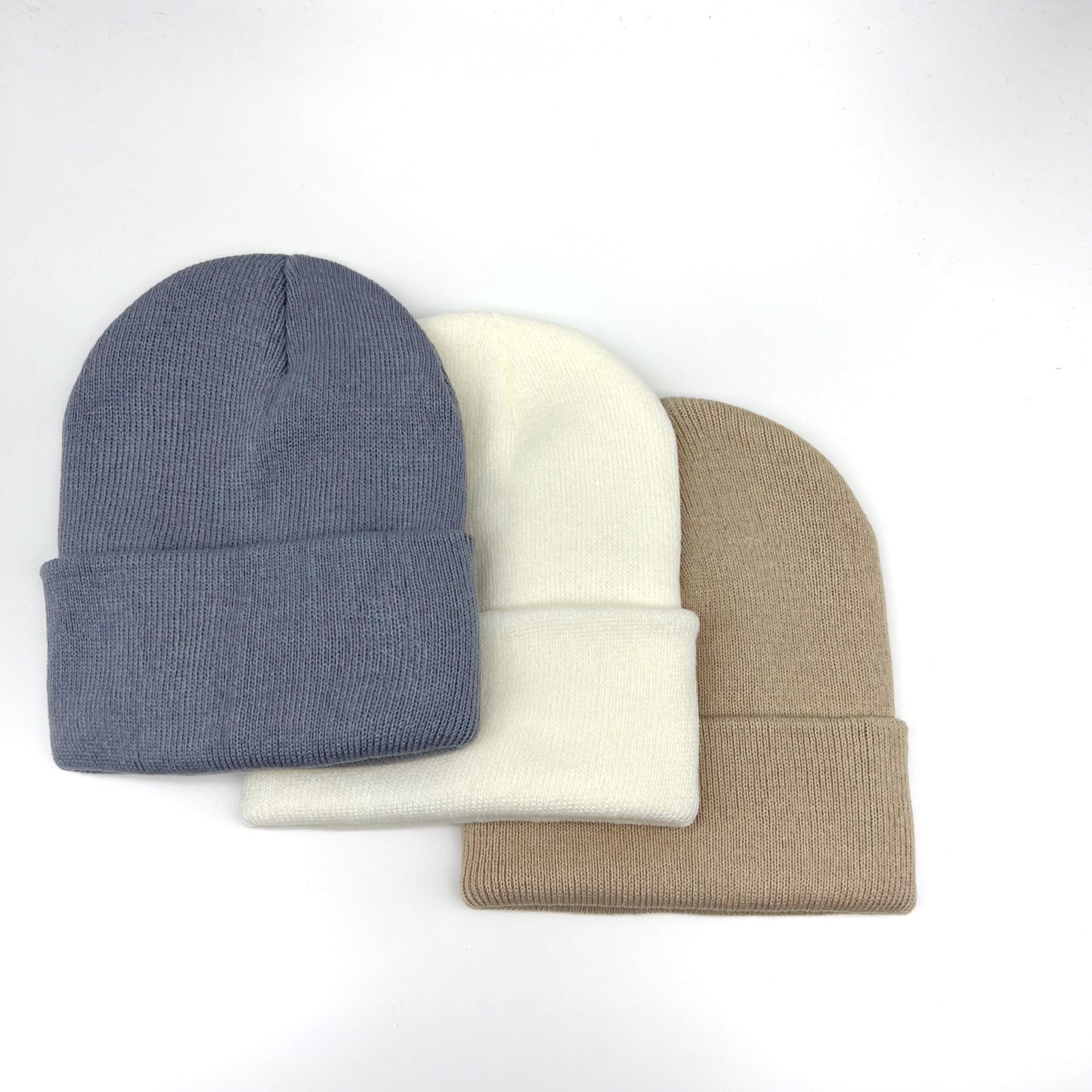 Set of 3 MLFO Unisex Acrylic Beanies, 100% High Stretch Knit Winter Ski Hats in Solid Colors. Windproof, Lightweight, and Warm Caps for Men and Women, Perfect for Street Style.