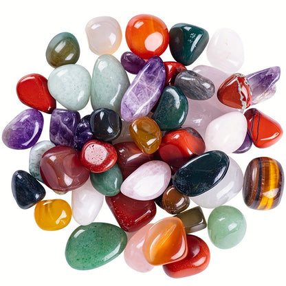 1 pack of assorted natural tumbled stones and crystals for beginners