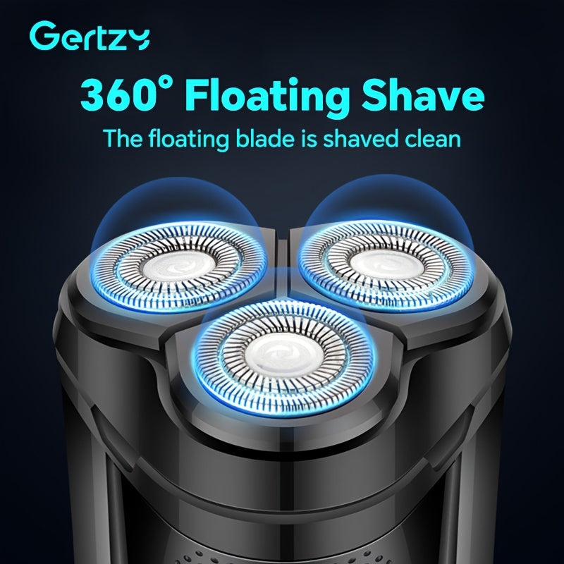 Rechargeable mini electric shaver, cordless and portable, perfect gift for men.