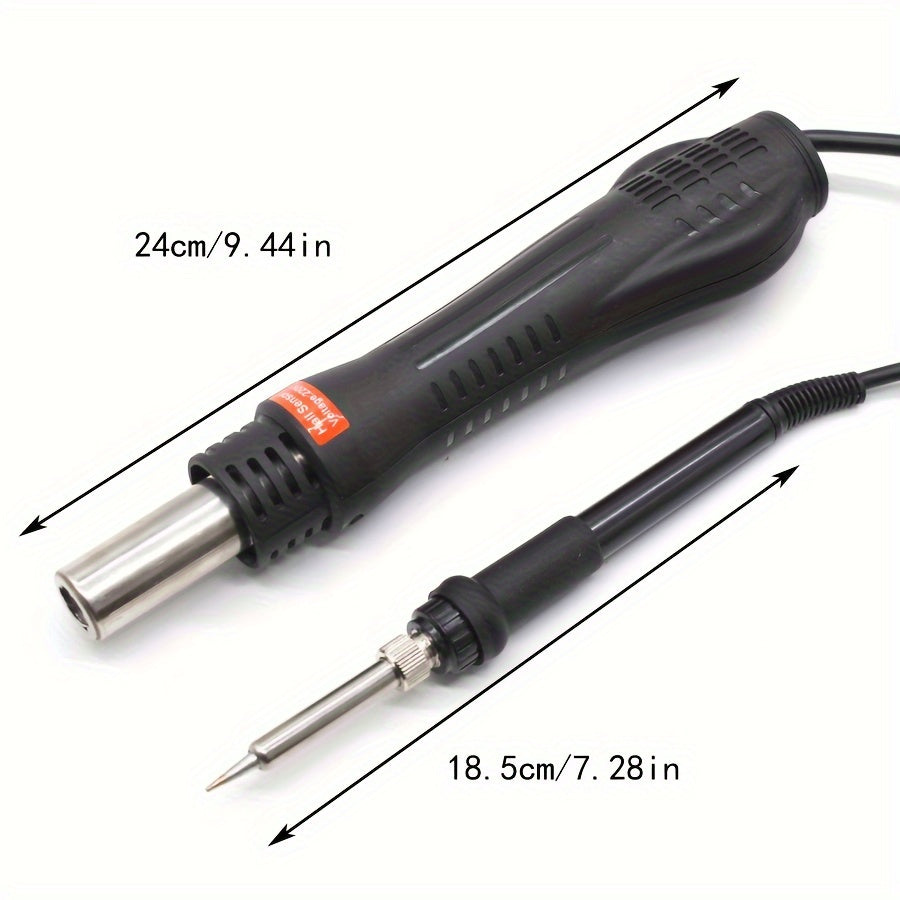 1 Set including a 5.08 cm hot air gun and electric soldering iron station, Fathers Day gift for men.