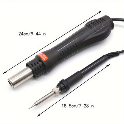 1 Set including a 5.08 cm hot air gun and electric soldering iron station, Fathers Day gift for men.