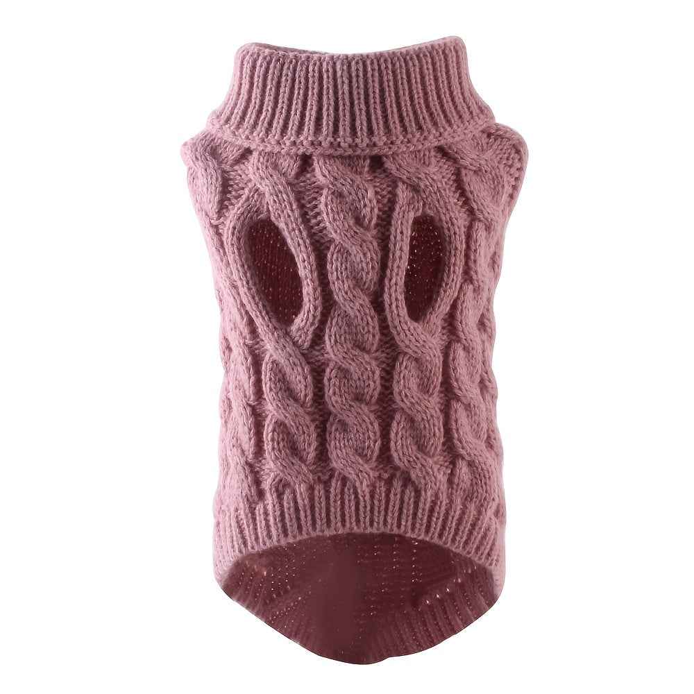 Soft pet sweater for cats and dogs, perfect for small to medium breeds, can be machine washed.