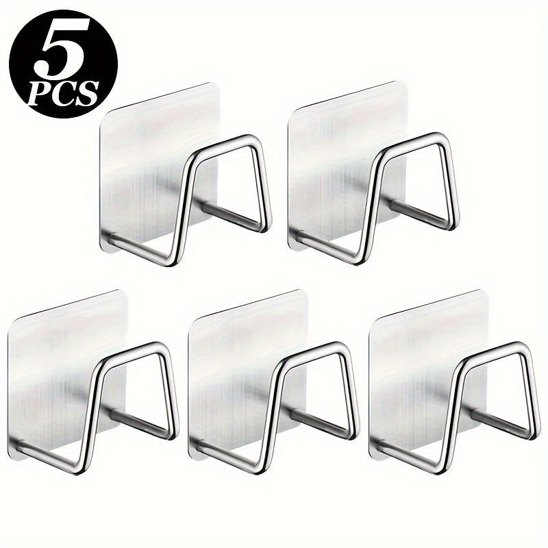 Stainless Steel Kitchen Storage Rack with Self-Adhesive Backing for Sink Sponges, Dishcloths, and Draining - Perfect for Wall-Mounted Sinks!