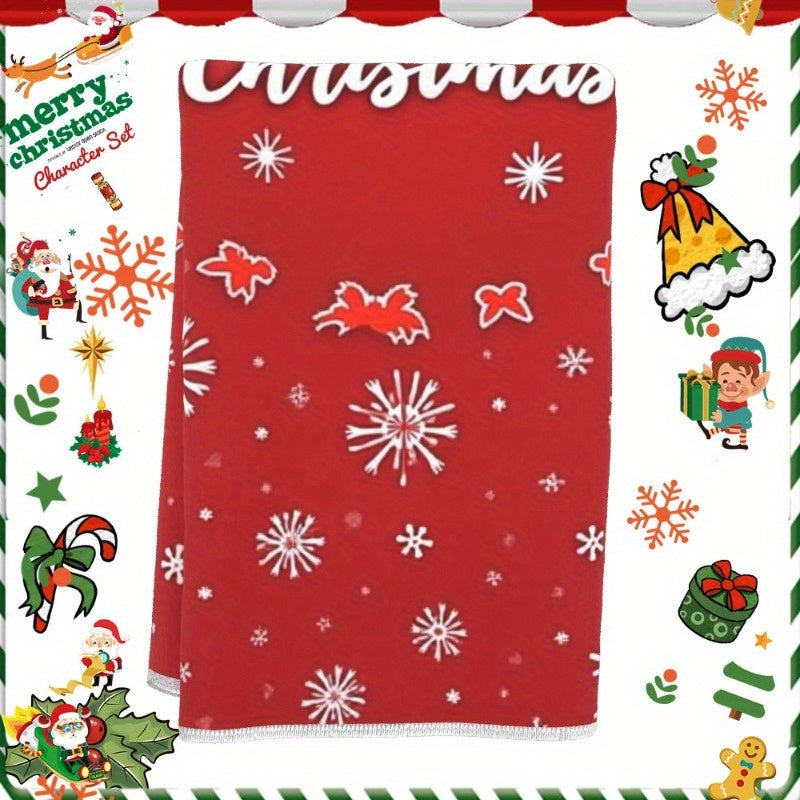 Merry Christmas Kitchen Decor: 1 Tea Towel (18 x 66.04 cm) perfect for the Winter Season and Holiday Decorations from FKOEC