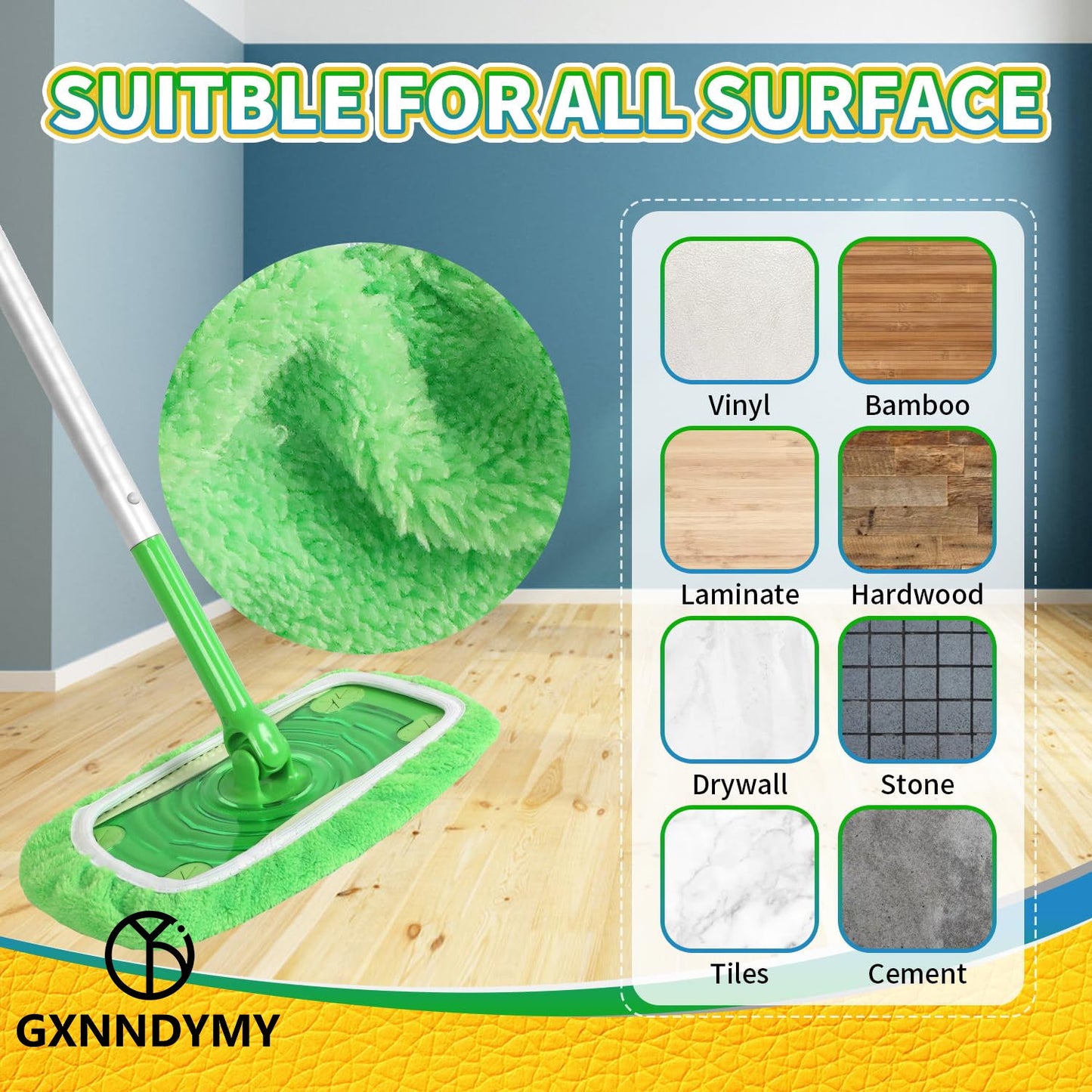 Washable Microfiber Mop Pads for Swiffer Sweeper Mops - Reusable and Versatile Mop Pads for Wet and Dry Cleaning - Ideal for All Floor Surfaces