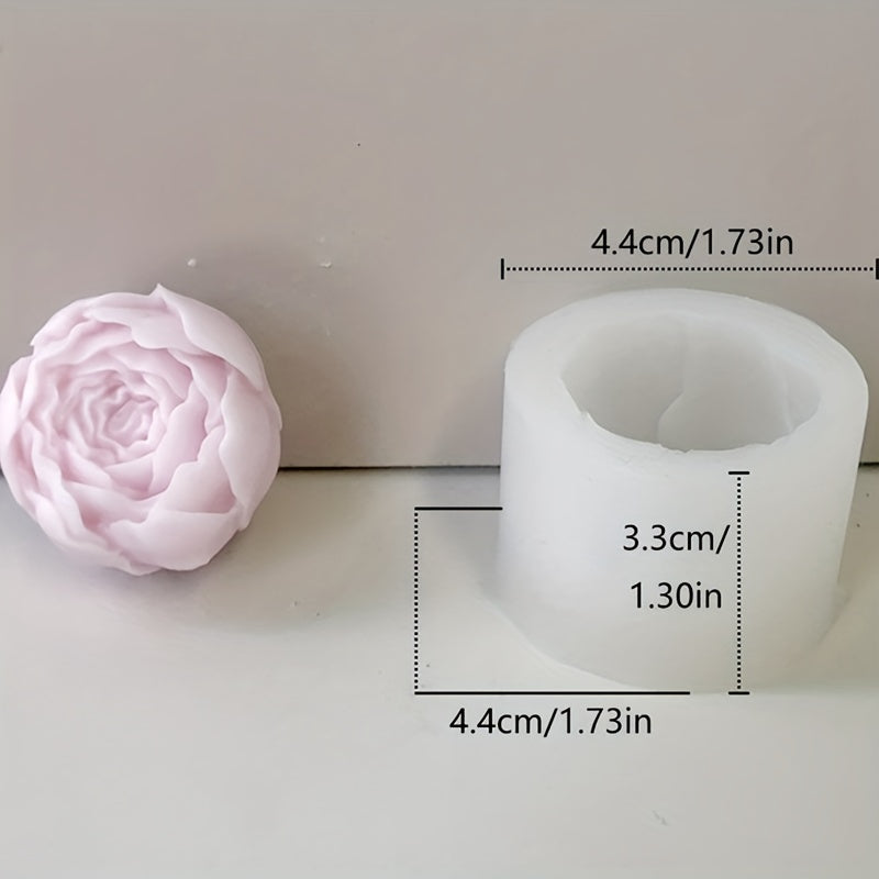 Silicone Rose Mold for DIY Crafts, Round Storage Box, Cosmetic Jewelry Box, Gypsum Ornaments - Made from Long-Lasting Silicone Material