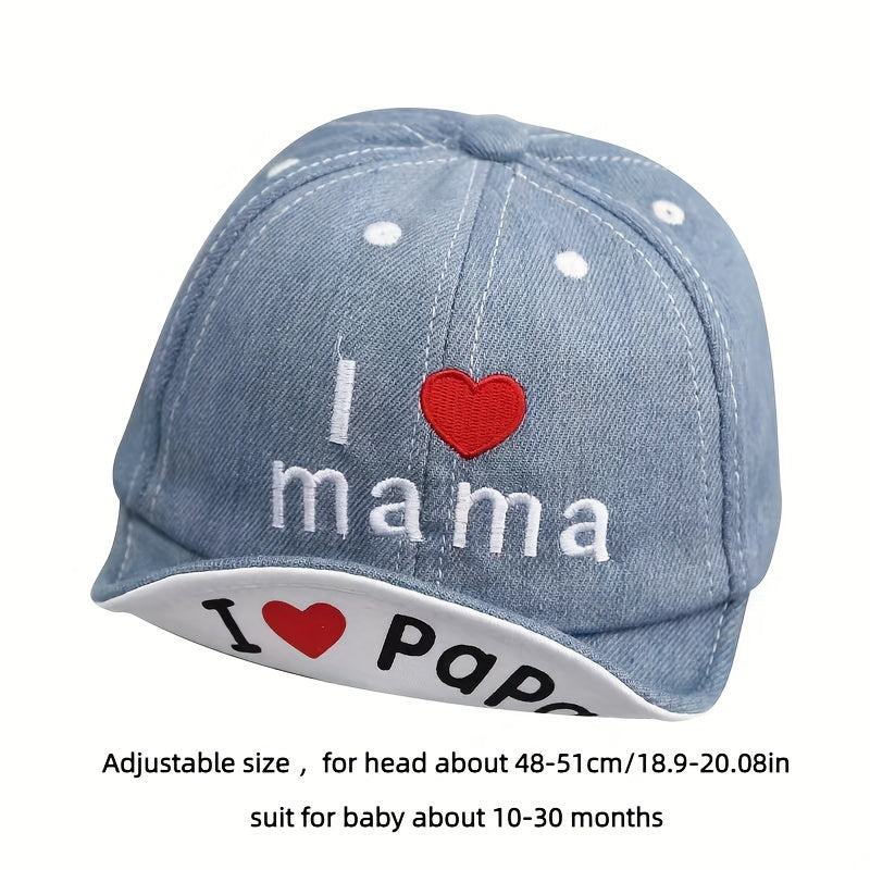 Soft Denim Baseball Cap for Baby Girls & Boys: Adorable Summer Sun Hat with Adjustable Straps