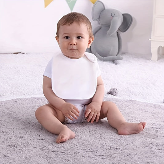 Set of 5 Organic Cotton Baby Snap Bibs - Adjustable, Easy to Clean & Ideal for Newborns and Infants!