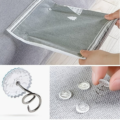 30 pieces of transparent Polypropylene (PP) sofa cushion twisted nails, a non-slip magic weapon and invisible fixed clips to prevent quilt covers from slipping.