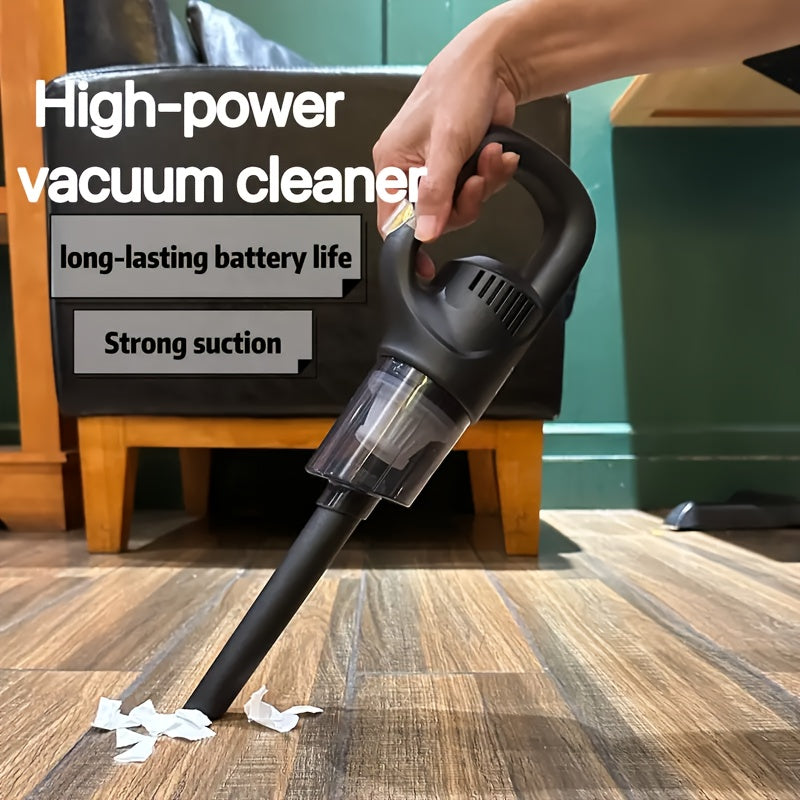 1 rechargeable handheld vacuum cleaner with strong suction and high cleaning efficiency, suitable for both households and cars.