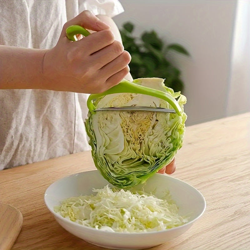 Versatile Large Cabbage Shredder & Slicer - Safe Vegetable Cutter for Purple Cabbage, Lettuce - Wide Opening Peeling Knife