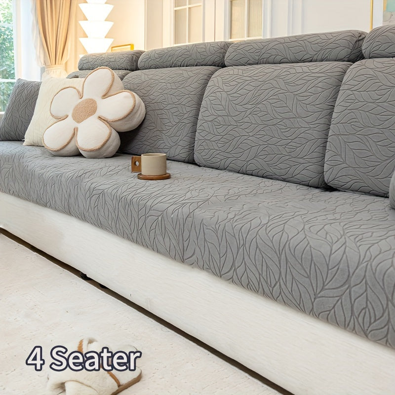 Jacquard stretch stain-resistant sofa slipcover, universal fit for all seasons, nonslip couch cover for home decor.