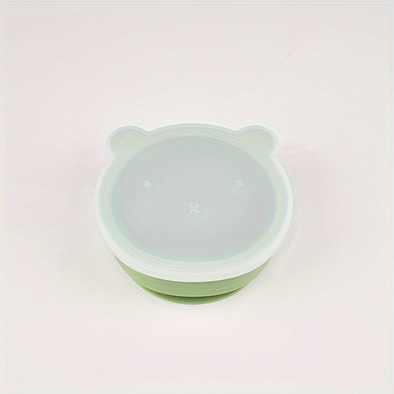 Kids' Feeding Bowl Set - Made of Food Grade Silicone, with Lid and Suction Cup Base, Safe for Microwave & Dishwasher - Great for Independent Eating - Perfect Gift for Christmas, Halloween, Easter