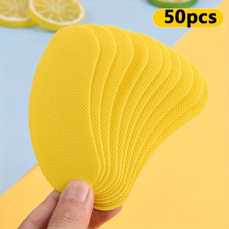 50/100pcs Disposable shoe stickers, portable and odor resistant, refreshes sports shoes with fragrant insole artifact, a great value set of scented shoe stickers.