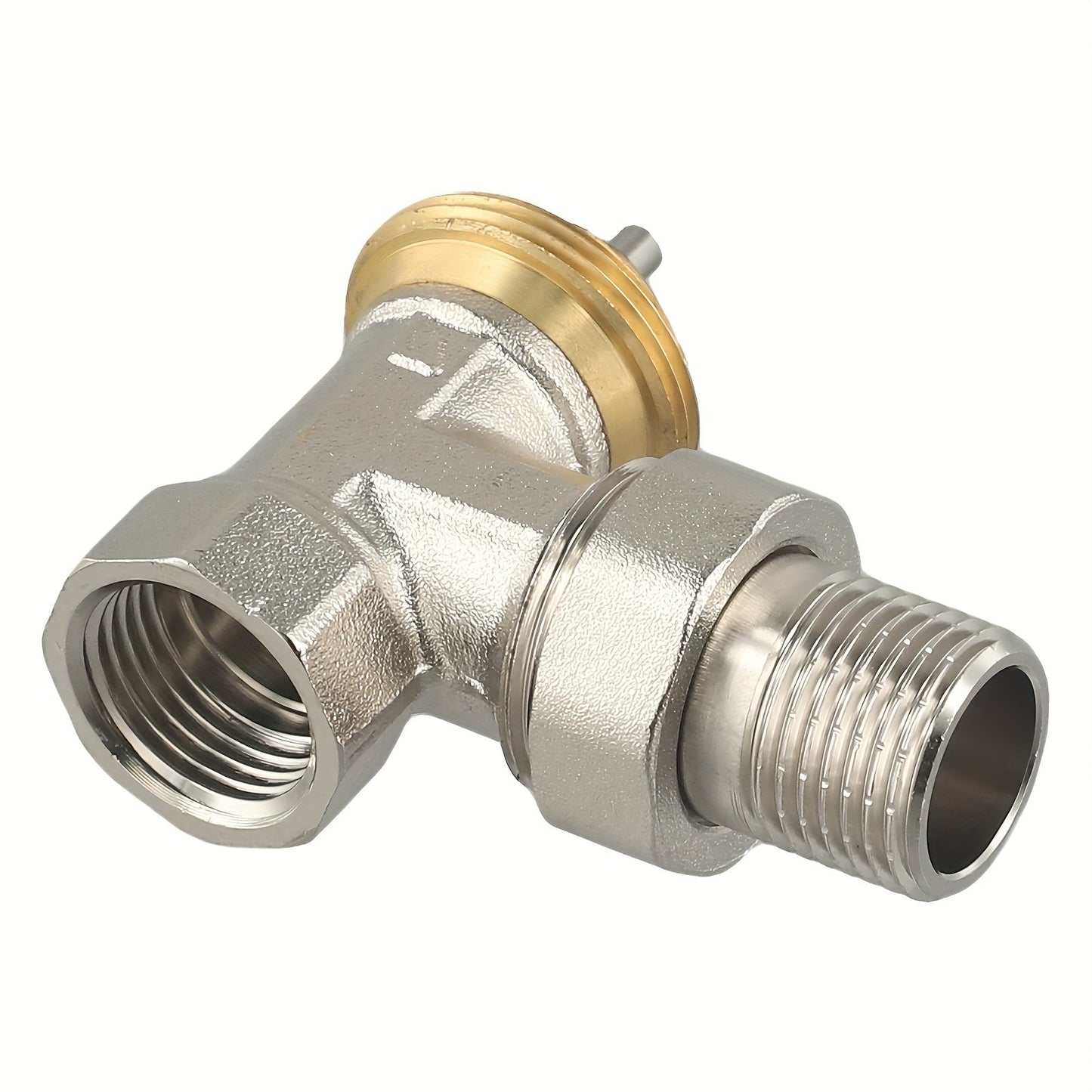 Brass angle regulating valve without thermostatic head in DN15/DN20 size.