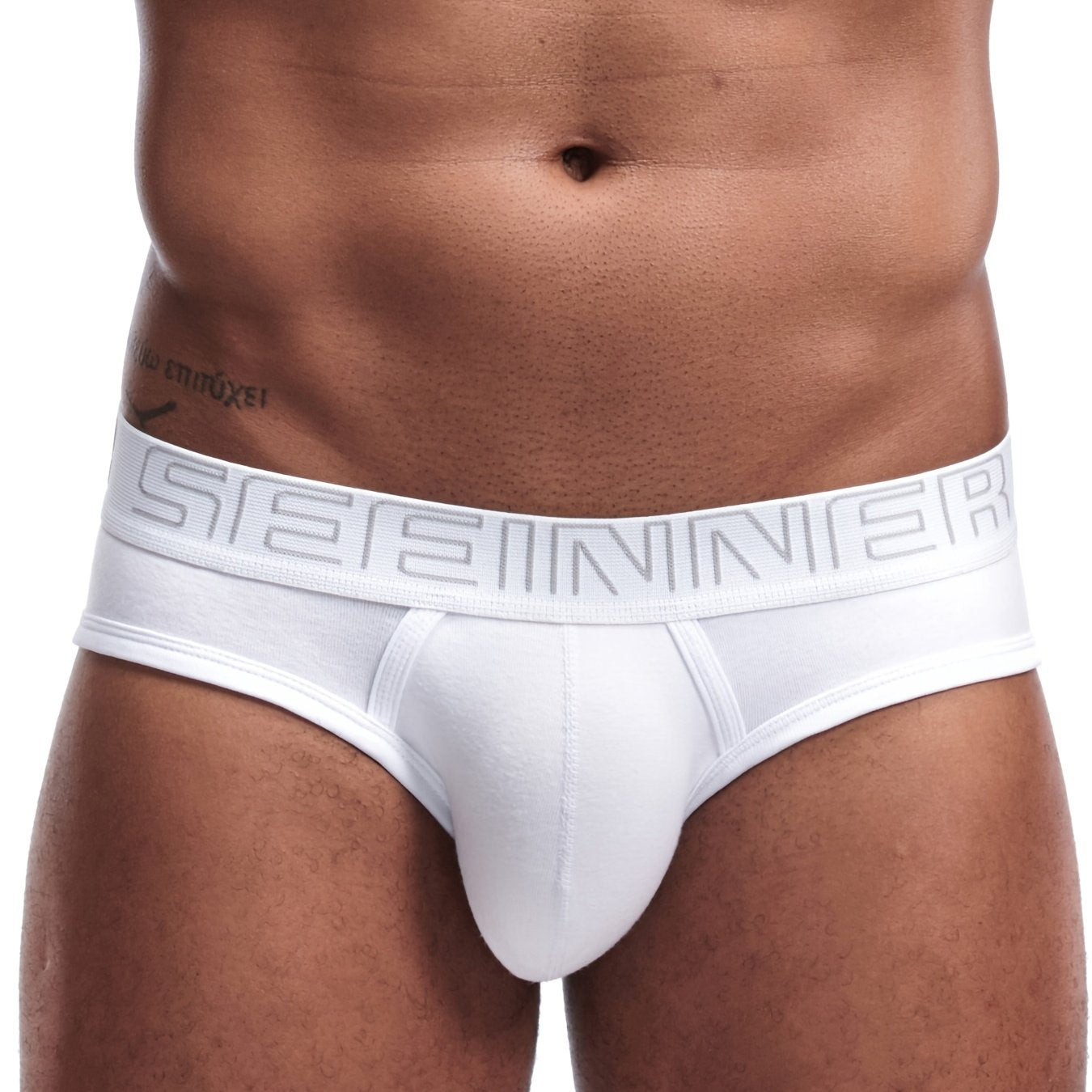 Men's trendy underwear, cotton breathable comfy briefs, low waist sexy underpants.