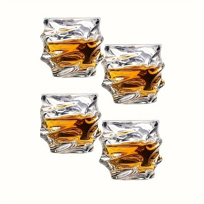 Set of 4 luxury handmade whiskey glasses for hand wash only.