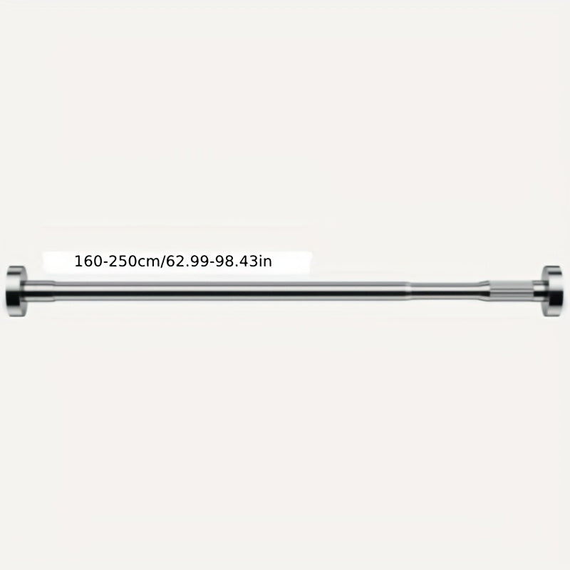 Contemporary Telescopic Stainless Steel Clothes Drying Rod, No-Drill Curtain Rod for Bathroom, Adjustable Retractable Rod for Bedroom, Balcony Hanging Bar for Clothes