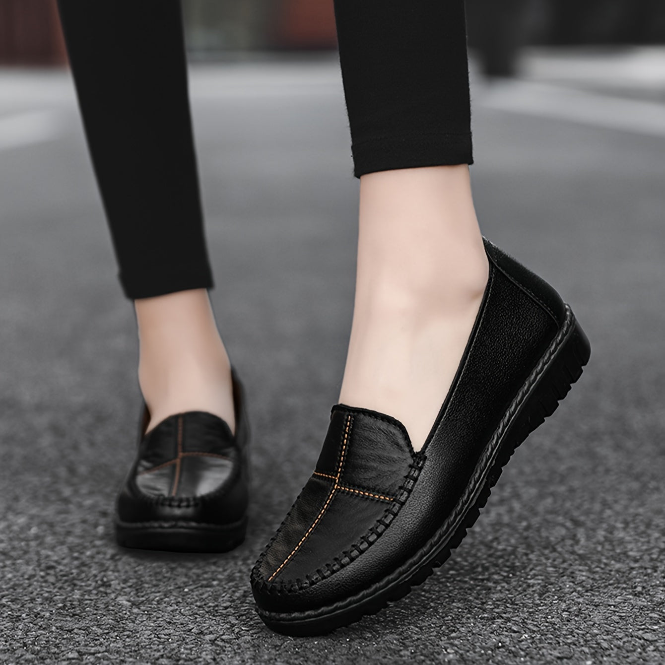 Women's trendy loafers with soft, wear-resistant sole for daily non-slip walking