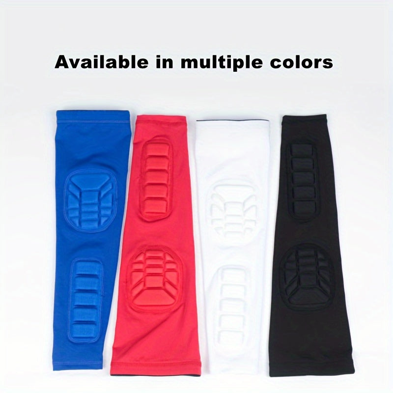 Sports arm guard with detachable honeycomb pad, anti-slip strip. Suitable for multiple sports.