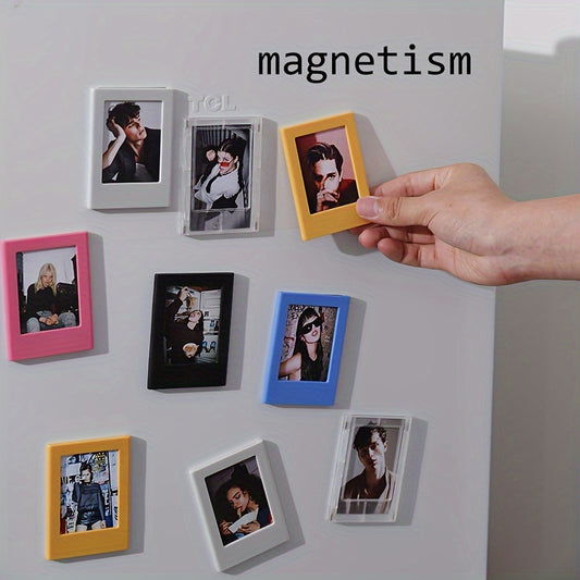 6-piece set of colorful magnetic photo frames for displaying memories at home or in the office. Compatible with Fujifilm Instax film. Perfect for Christmas, Valentine's Day, or New Year gifting.