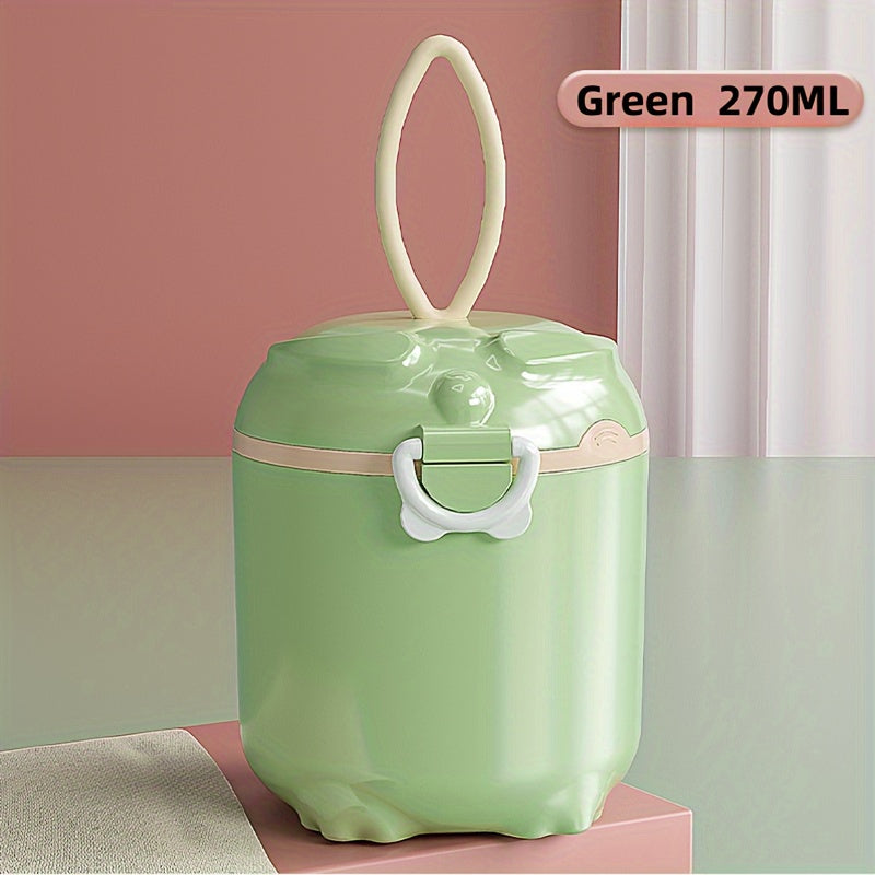 Durable Portable Food Storage Container - Keeps Food Fresh, Made of Reusable PP Material, Perfect for Storing Fruits & Vegetables - Green/Apricot, Resistant to Moisture, Spill-Proof Design