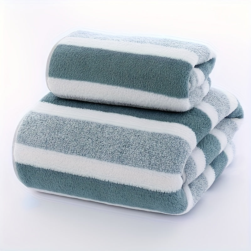 Luxurious Coral Fleece Towel Set, Soft and Absorbent, Perfect for Pool, Home, Gym, RV Bathroom - Quick-Dry and Versatile.