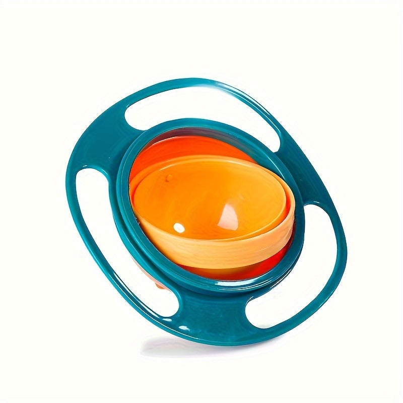 BPA-Free Rotating Bowl for Toddlers with Spill-Proof Design, 360 Degree Spin, Top Fun Feature, and Multi-Color Options