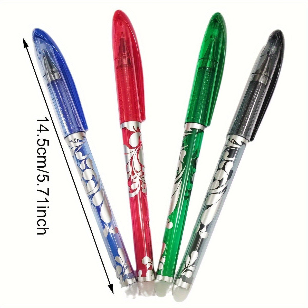 23pcs of 0.5mm Erasable Gel Pens with Fine Point for School and Office Use, Smooth Writing, Oval Body with Click-Off Cap