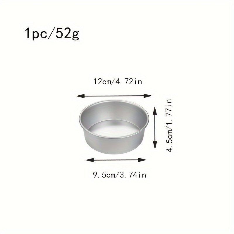 One set includes three round cake baking molds with diameters of 10.16cm, 15.24cm, and 20.32cm. These molds have fixed bottoms and can be used for baking chiffon cakes, jelly puddings, mousses, and more. Perfect for home kitchens, bakeries, and parties