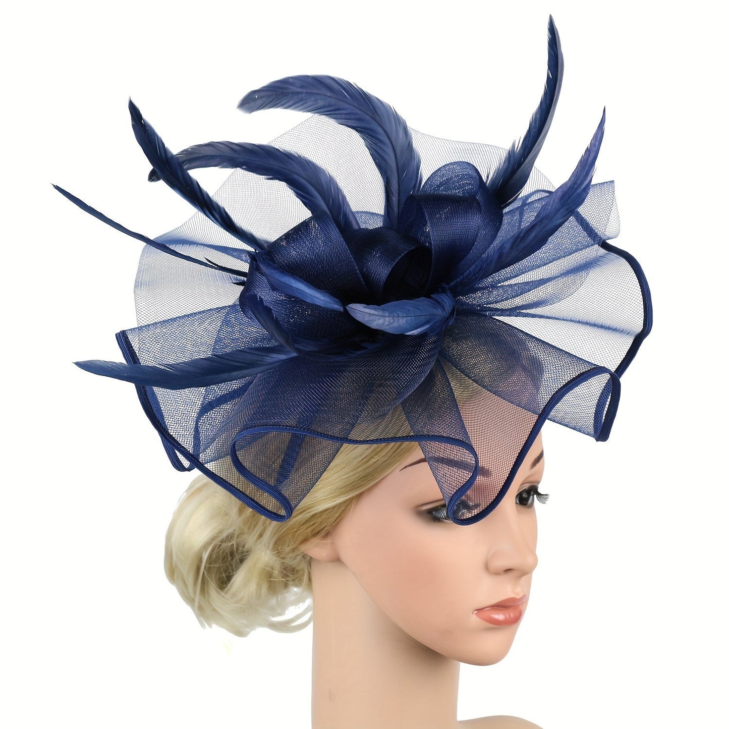 Stylish Fascinator Hats featuring Veil, Feather, and Bow - Perfect for Weddings, Proms, Kentucky Derby, and Photoshoots - Complete your Look with Fashionable Hair Accessories