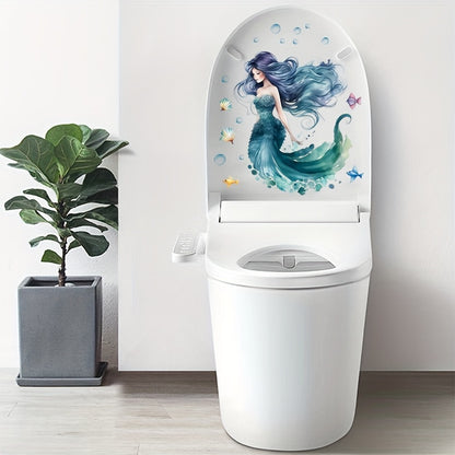 Shell Sleeping Beauty Toilet Seat Sticker: Add a touch of the sea to your bathroom with this decorative decal.