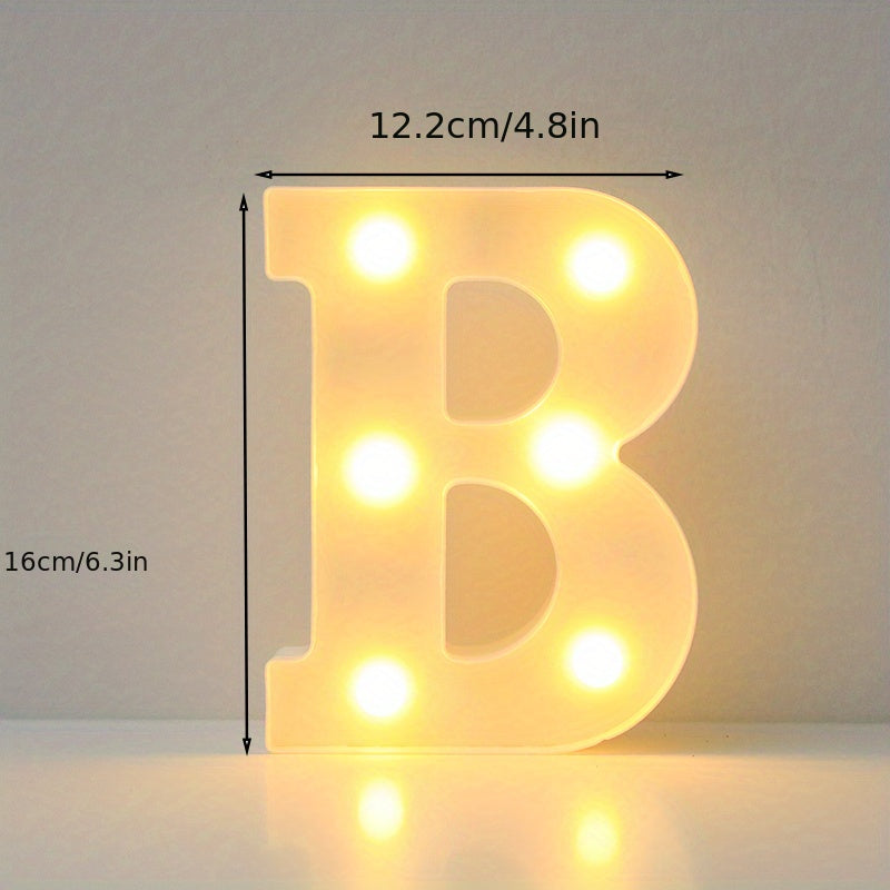 Luxury LED alphabet letter lights for home decoration. Perfect for weddings, birthdays, and Christmas parties.